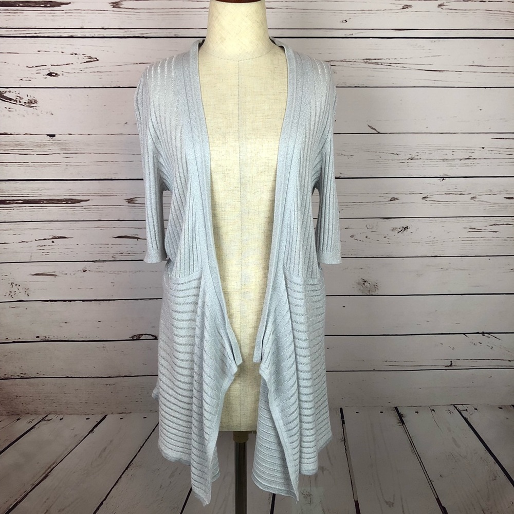 White House Black Market Cover Up Sweater Wrap L